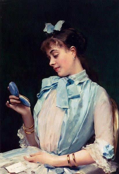 Raimundo Madrazo Portrait Of Aline Mason In Blue France oil painting art